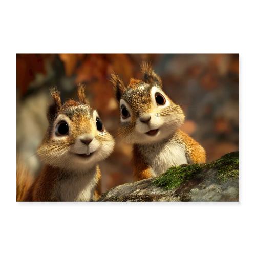 Squirrels: Curious Companions - Poster 36x24