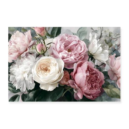 Watercolor: Pastel Petal Symphony - Poster 36x24