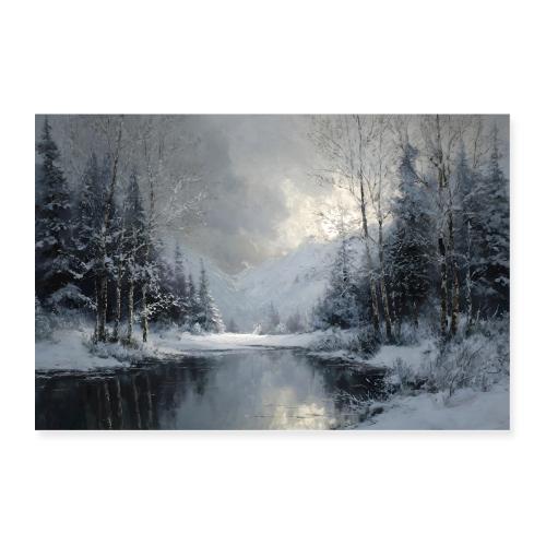 Winter Mirror Haven - Poster 36x24