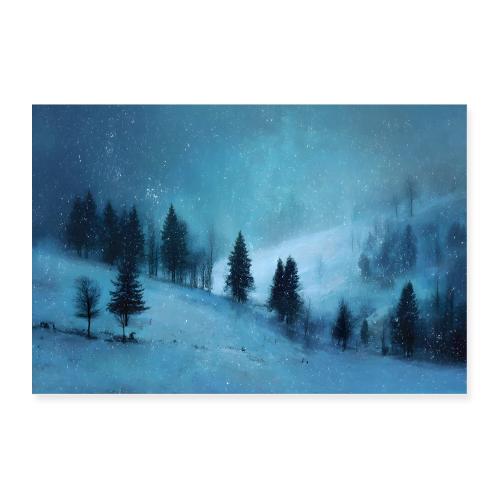 Blue Winter Glow - Poster 36x24