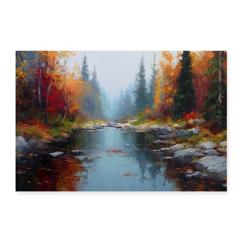 Autumn River Haven - Poster 36x24