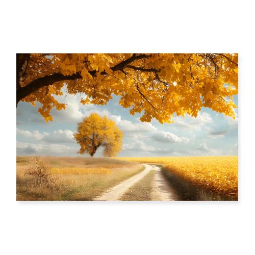 Autumn Golden Fields - Poster 36x24