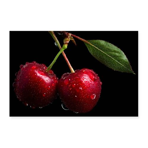 Cherries: Twin Rubies in Shadow - Poster 36x24