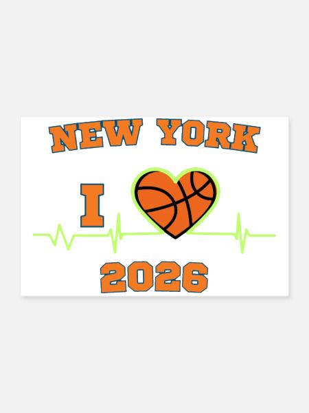 New York I Heart Basketball 2026 - Poster 36x24 - white - Front