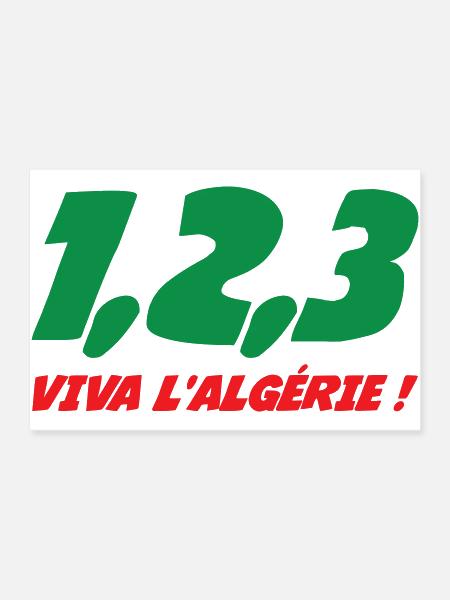 123 Viva l'Algerie - Bold Algerian Pride - Poster 36x24 - white - Front