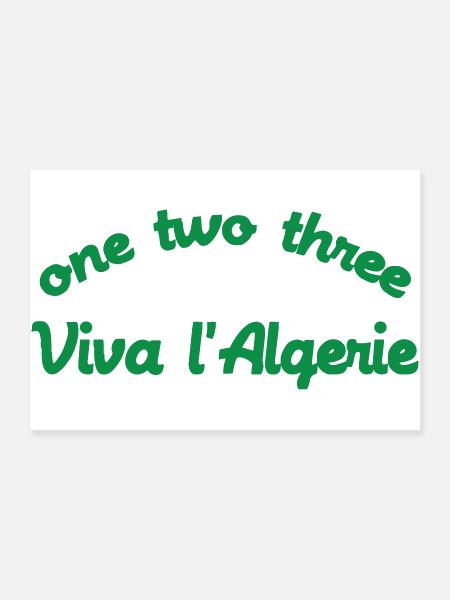 One Two Three Algeria Pride - Poster 36x24 - white - Front