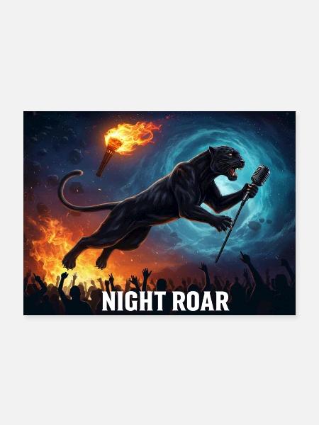  A dynamic digital illustration depicting a sleek  - Poster 24x18 - white - Front