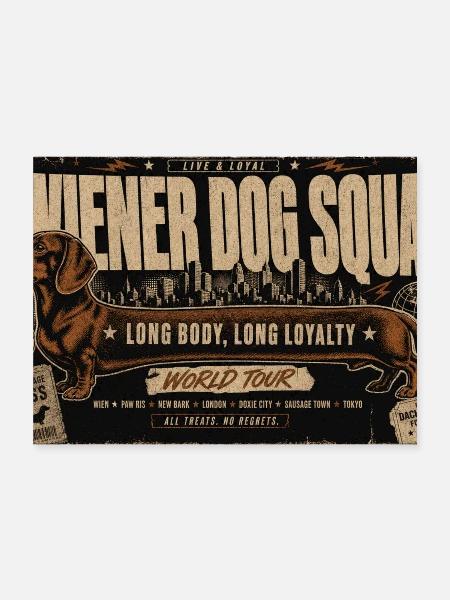 Wiener Dog Squad Tour - Poster 24x18 - white - Front