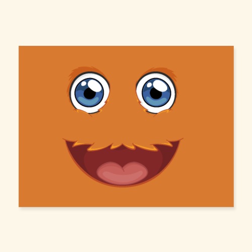Fuzzy Face Orange - Poster 24x18