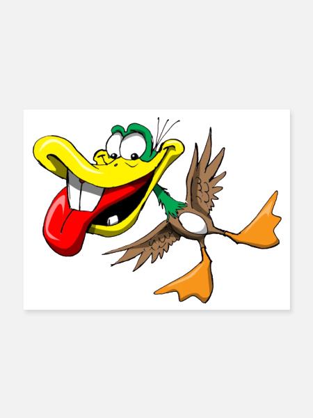 Duck - Poster 24x18 - white - Front