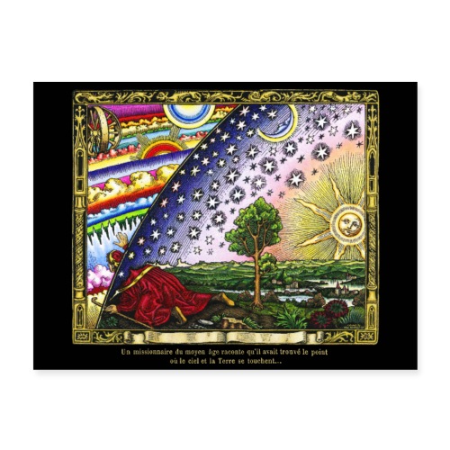 Flammarion Engraving - Colored Version - Poster 24x18