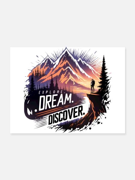 "Horizon Explorer: Embrace the Journey" - Poster 24x18 - white - Front