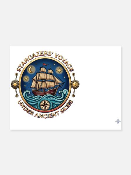 Stargazers' Voyage - Celestial Navigation B - Poster 24x18 - white - Front