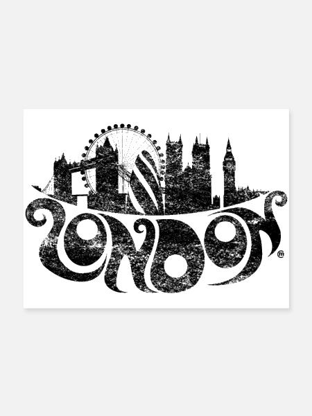 London (black) - Poster 24x18 - white - Front