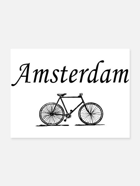 Amsterdam - Poster 24x18 - white - Front