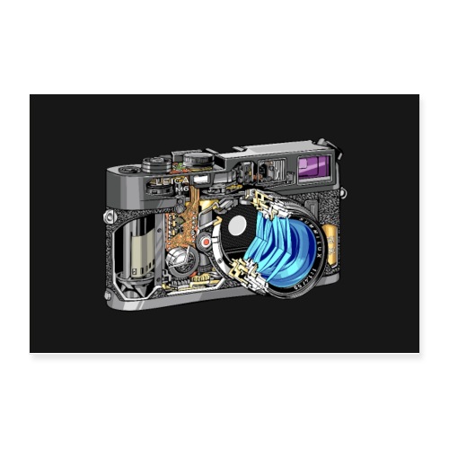 Leica poster M6 Cutaway (Color) - Poster 12x8