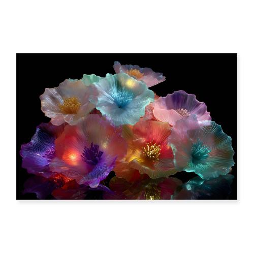 Glass Blossom Symphony - Poster 12x8