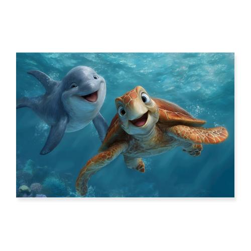 Undersea Friends - Poster 12x8