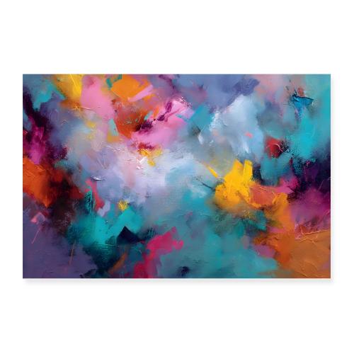 Abstract Art: Chromatic Storm - Poster 12x8
