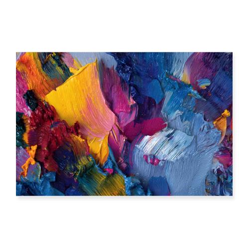 Abstract Art: Vivid Relief - Poster 12x8