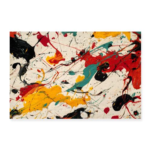 Abstract Art: Pigment Pulse - Poster 12x8