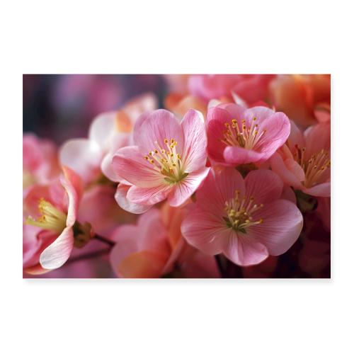 Pink Bloom Close-Up - Poster 12x8