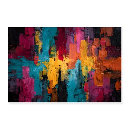 Abstract Art: Intersecting Voices - Poster 12x8