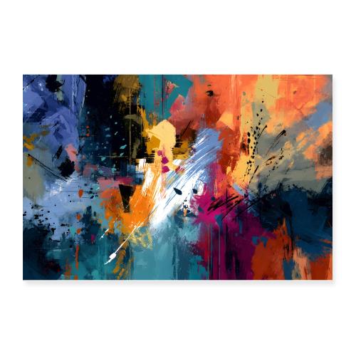 Abstract Art: Echoes in Color - Poster 12x8