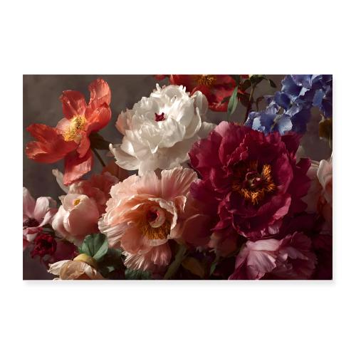 Crimson Blush Garden - Poster 12x8