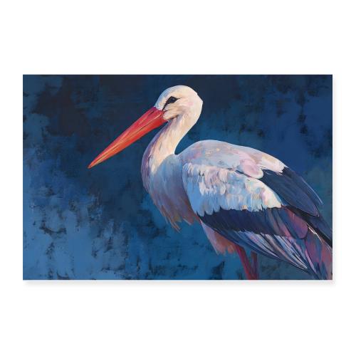 Stork in Stillness - Poster 12x8