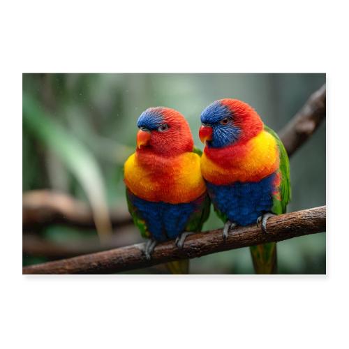 Parrots: Tropical Duo - Poster 12x8