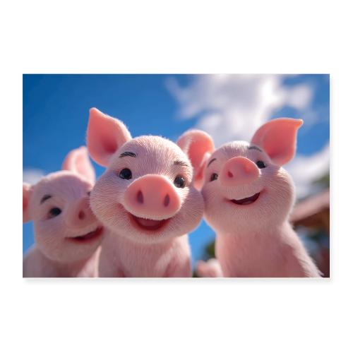 Piggy Smiles - Poster 12x8