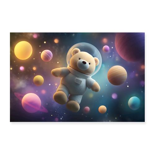 Space Teddy Adventure - Poster 12x8