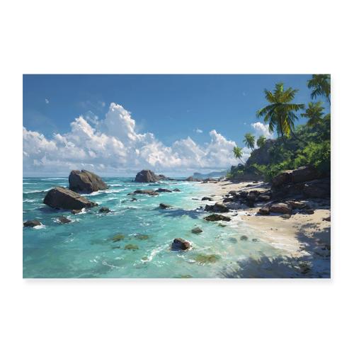 Digital painting: Tropical Serenity - Poster 12x8