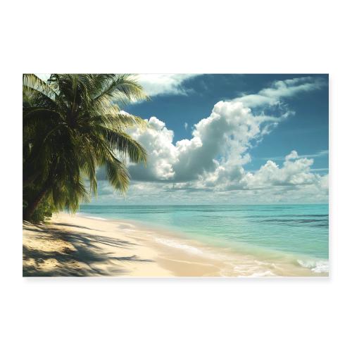 Tropical beach: Emerald Waves - Poster 12x8