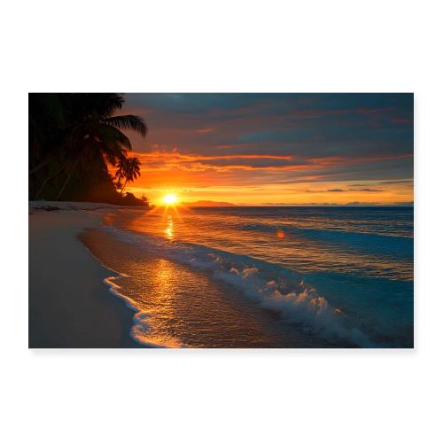 Sunset: Golden Shoreline - Poster 12x8