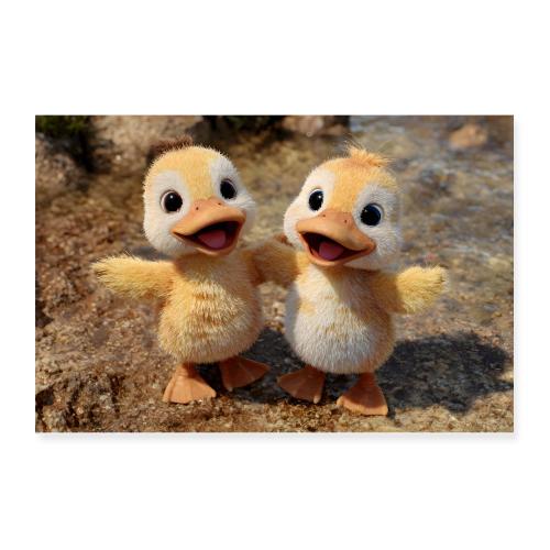 Sunny Duck Friends - Poster 12x8