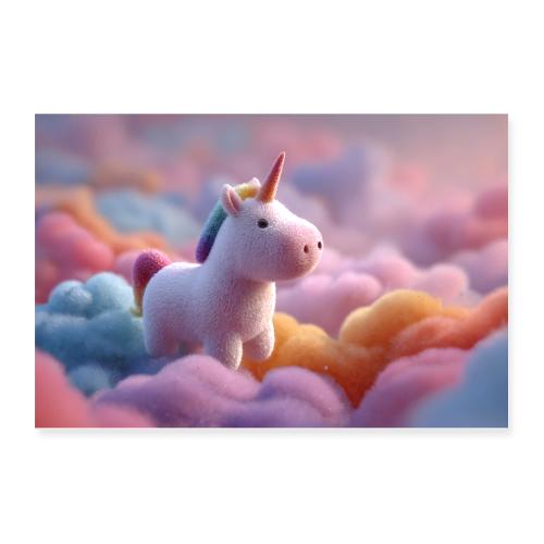 Cotton Candy Unicorn - Poster 12x8