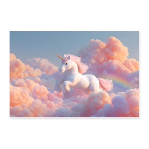 Gallop Through Cotton Skies - Poster 12x8