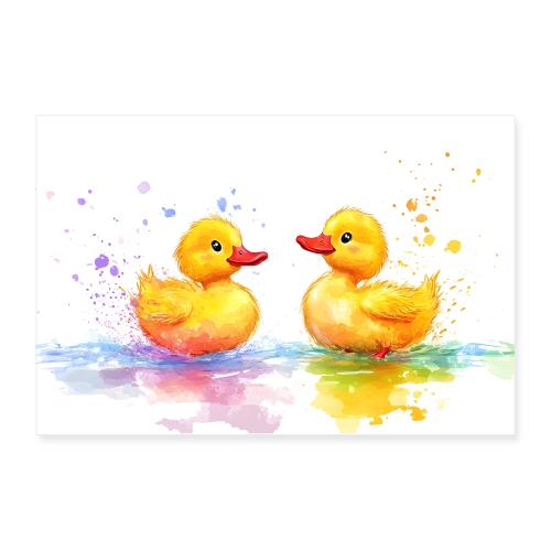 Ducks: Face-to-Face Float - Poster 12x8