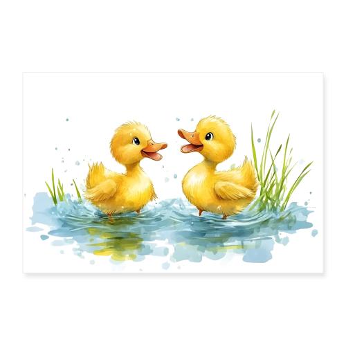 Ducks: Floating Sunshine - Poster 12x8