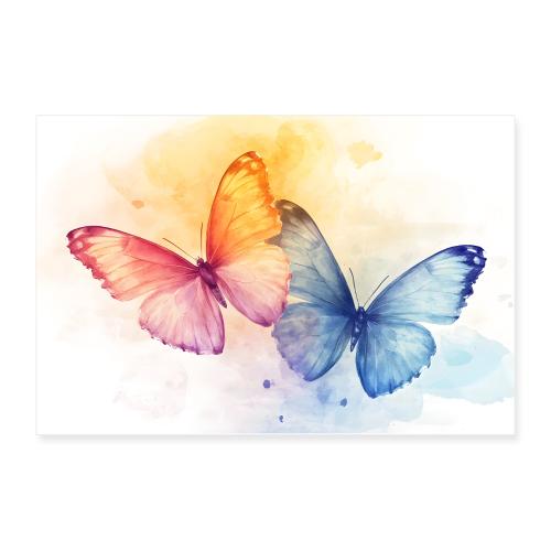 Twin Butterflies - Poster 12x8