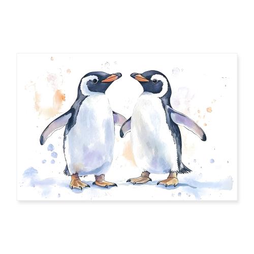 Two penguins - Poster 12x8