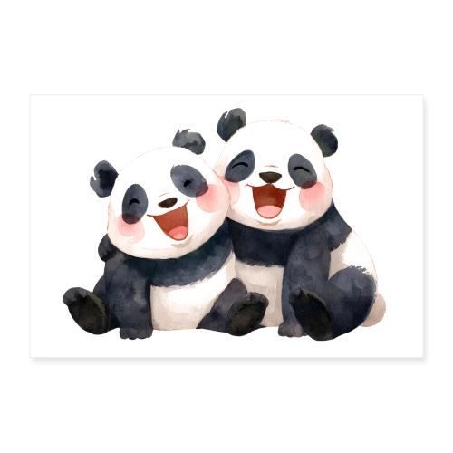 Panda Buddies - Poster 12x8
