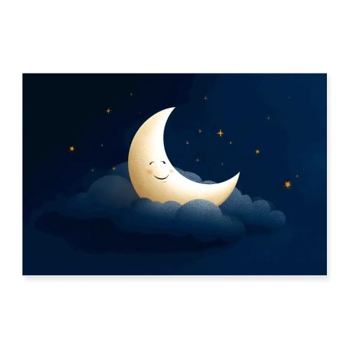 Smiling Moonlit Sky - Poster 12x8