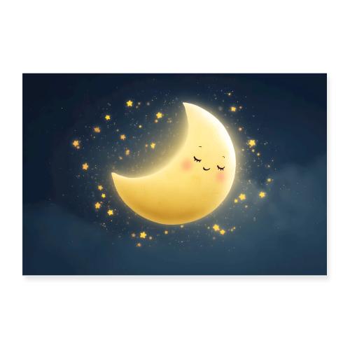 Moonlit Star Companions - Poster 12x8