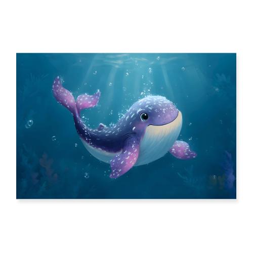 Underwater Whale Wonder - Poster 12x8