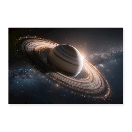 Saturn’s Silent Majesty - Poster 12x8