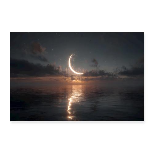 Tranquil Crescent Glow - Poster 12x8