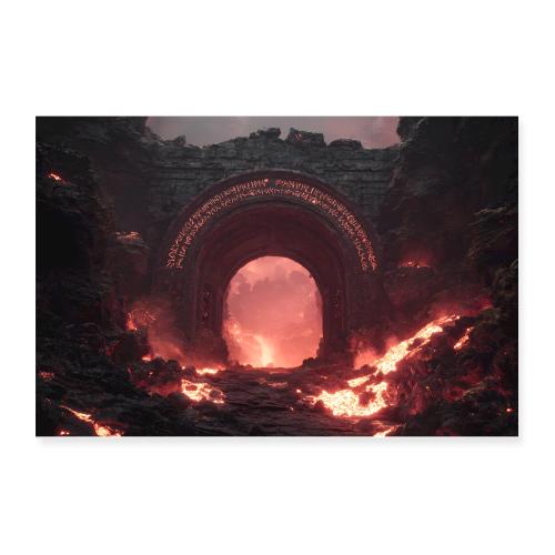 The Fire Realm Gate - Poster 12x8